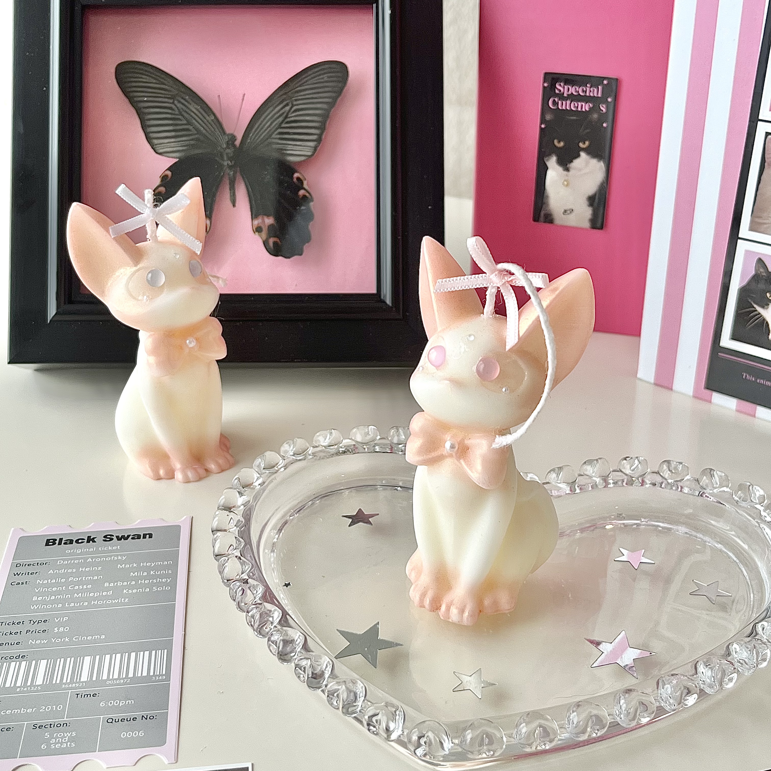 Glazy Eyes Glittery Cat Candle -Cozyolo Home Decor & Candle