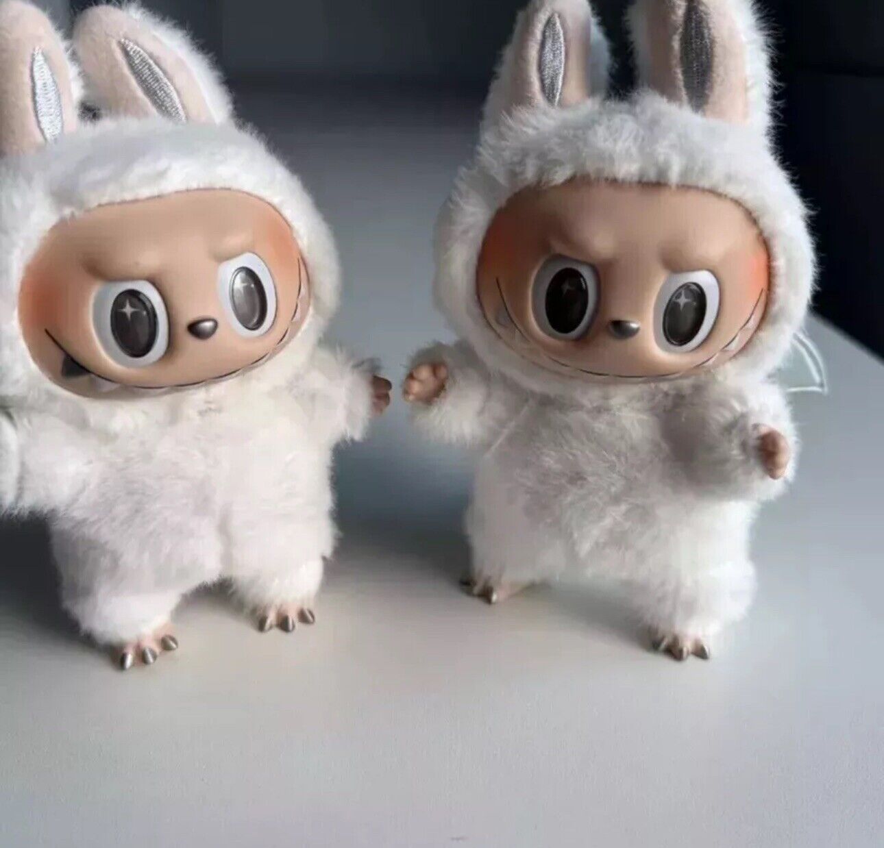 The Monsters Zimomo White Angel Labubu Plush Doll 17cm Toy
