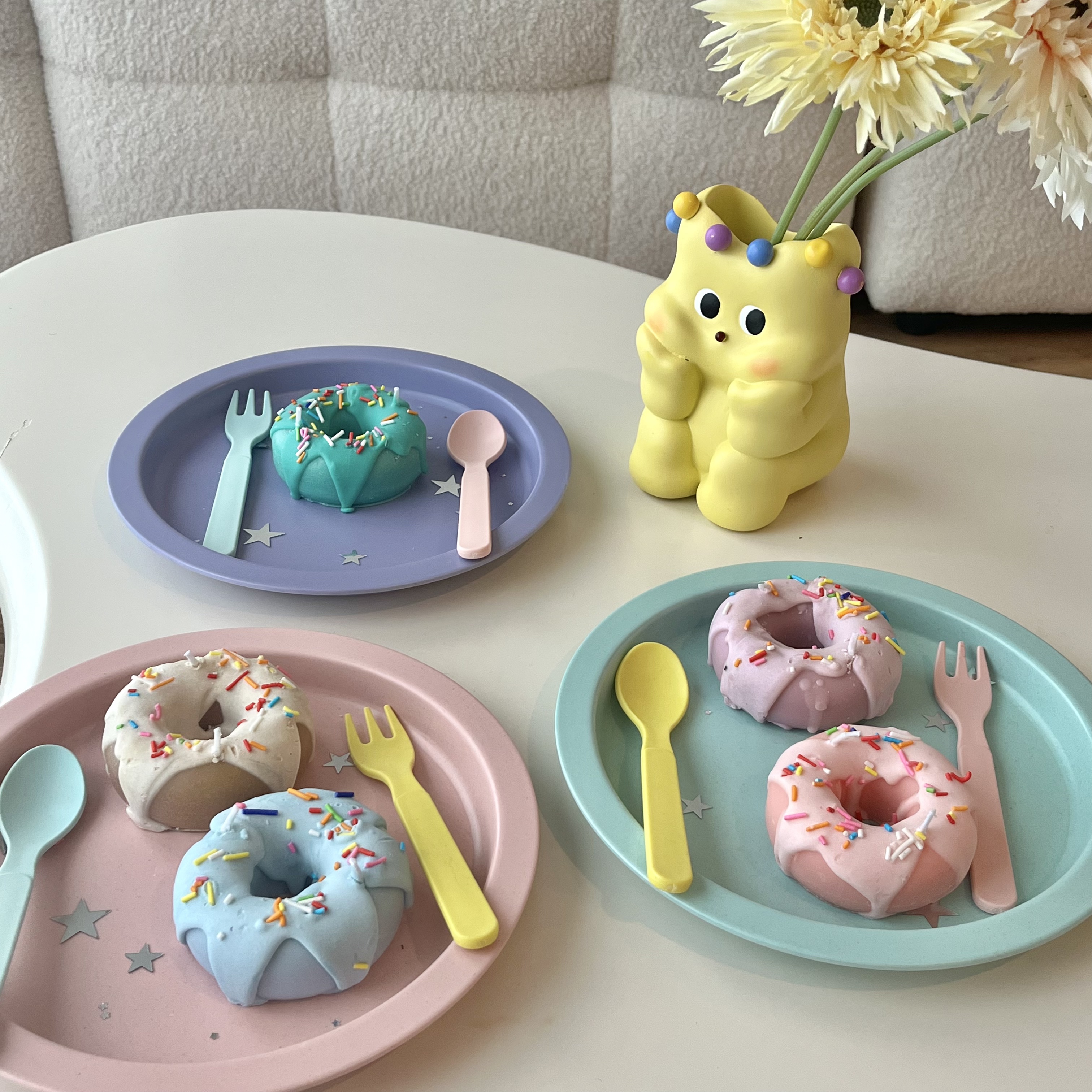 Realistic Frosting Donut Candles - 5 Colors-Cozyolo Home Decor & Candle