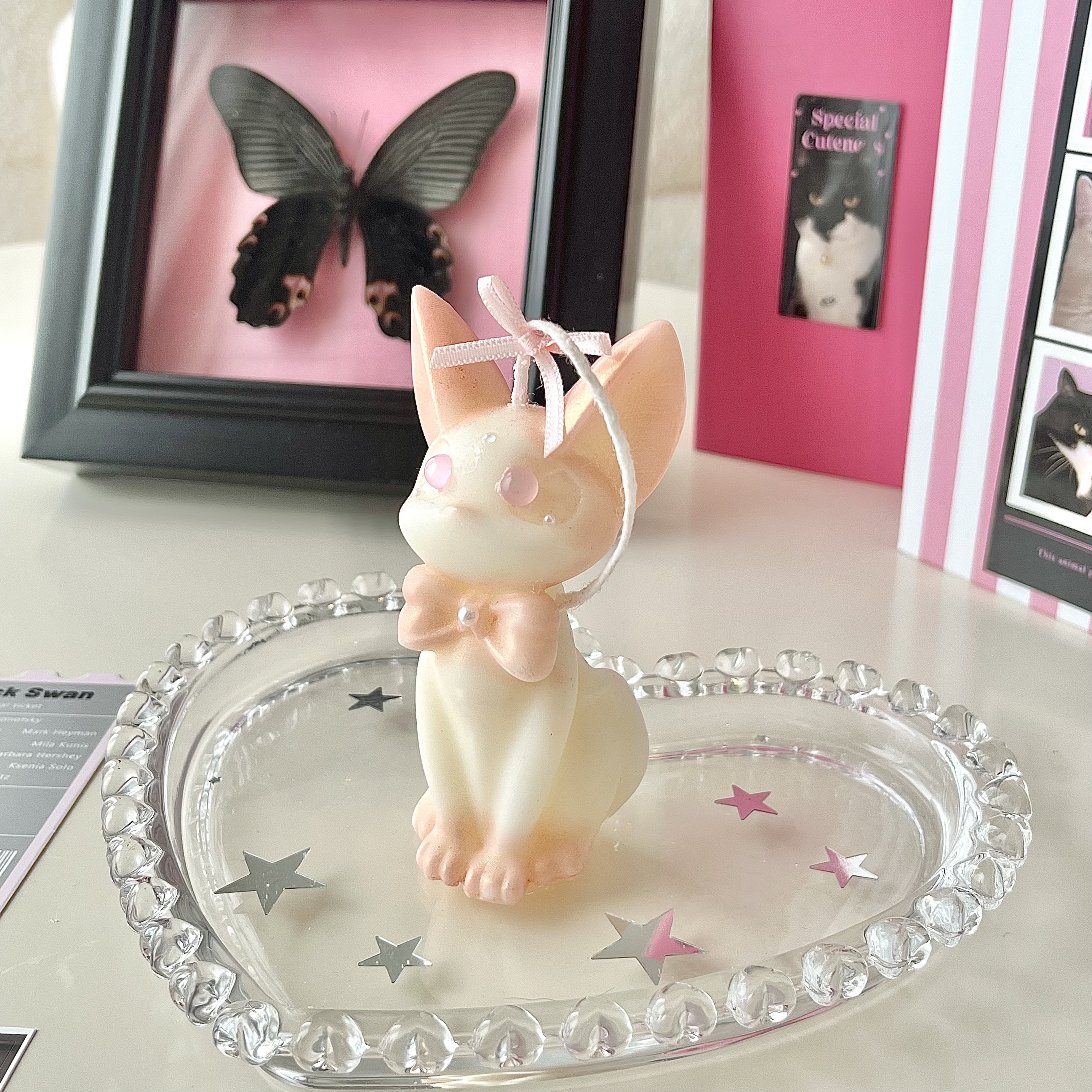 Glazy Eyes Glittery Cat Candle -Cozyolo Home Decor & Candle