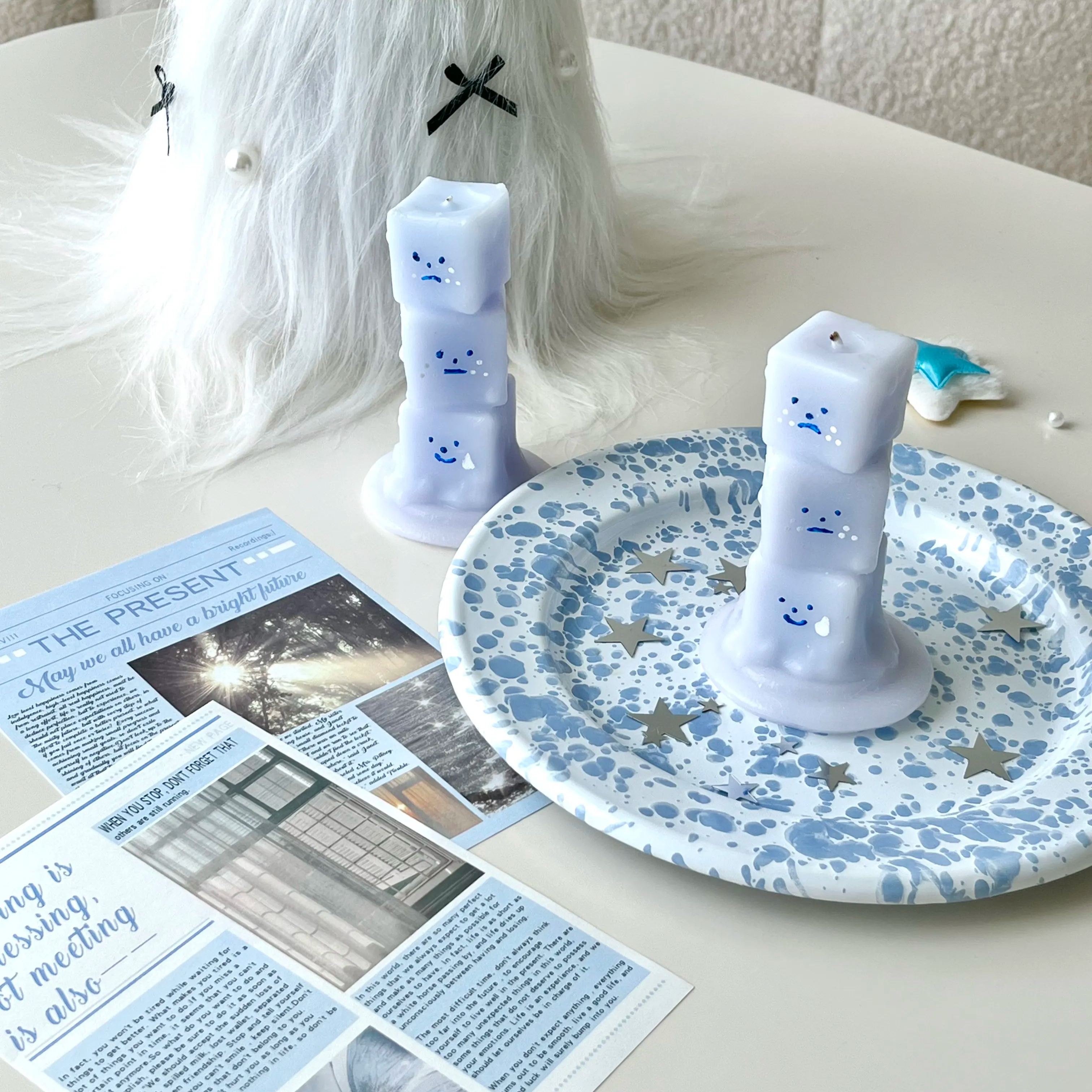 Ice Cube Shaped Candle-Cozyolo Home Decor & Candle