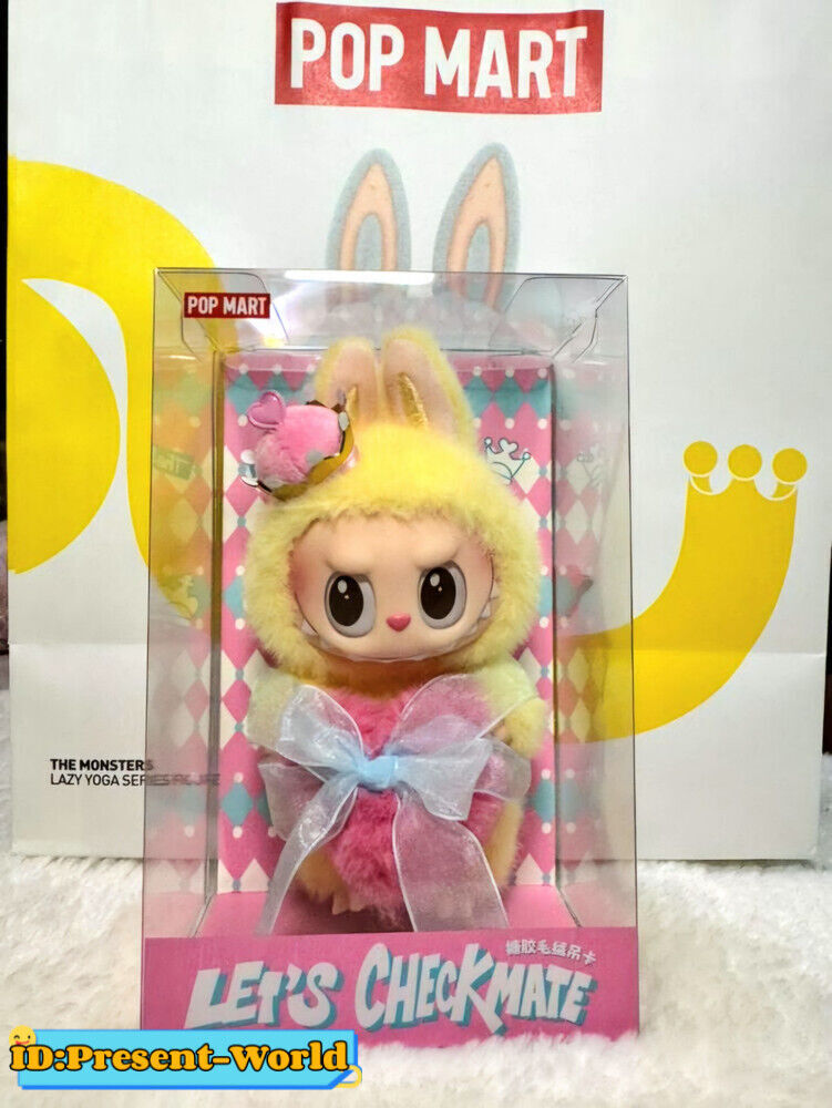 Authentic POP MART LABUBU THE MONSTERS Let&#039;s Checkmate Vinyl Plush Hanging Card