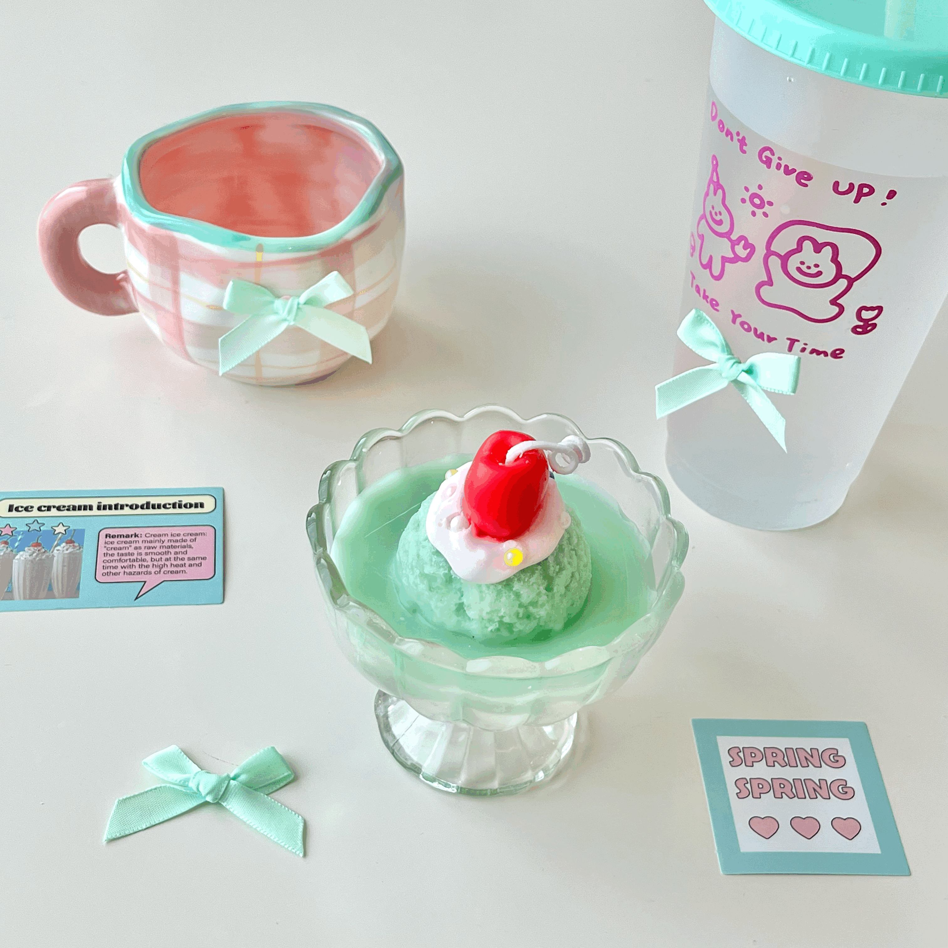 Mint Cherry Ice Cream Candle-Cozyolo Home Decor & Candle