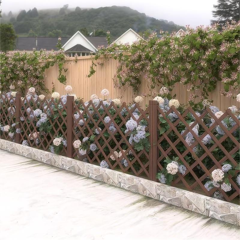 Retractable carbonized garden fence