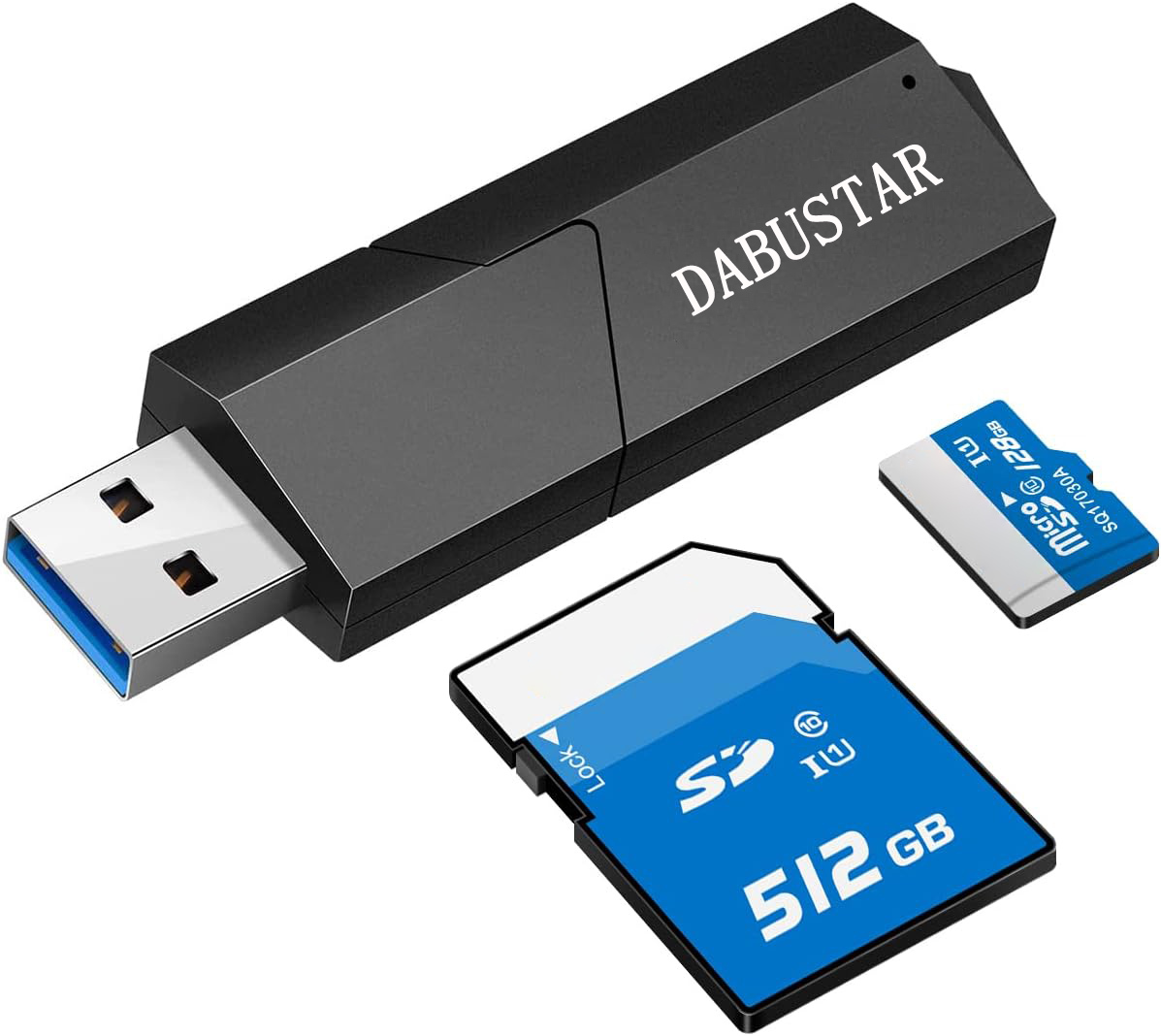 DABUSTAR  USB card readers C307 USB 3.0 Portable Card Reader for SD, SDHC, SDXC, MicroSD, MicroSDHC, MicroSDXC, with Advanced All-in-One Design