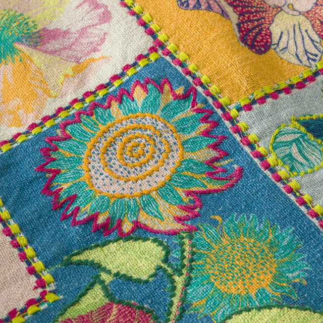 Floral Embroidered Tote