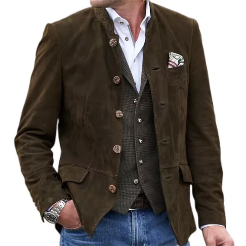 2024 Veste italienne classique pour hommes - Marron