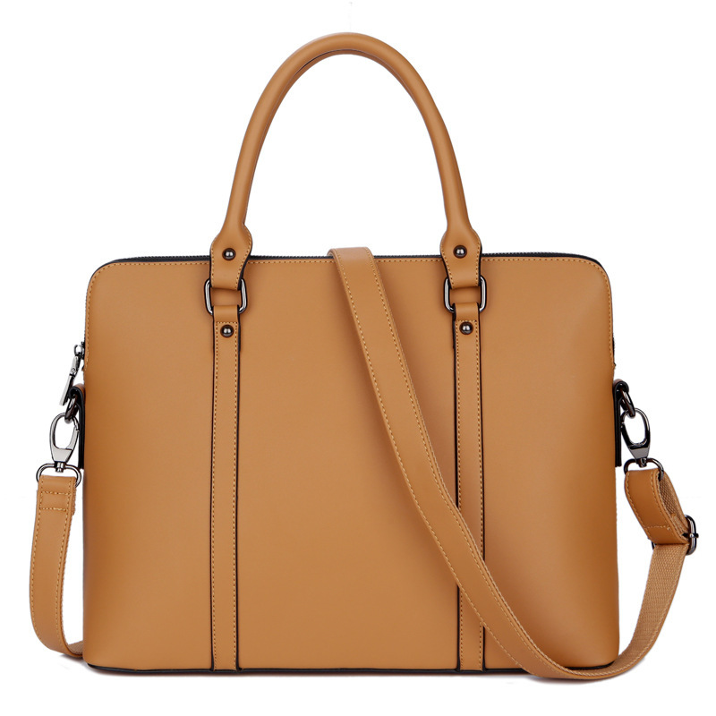 Sac Ordinateur Femme en Cuir Multipoches avec Bandoulière