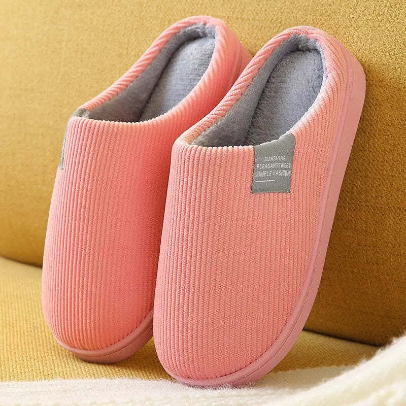 Pantoufles d'hiver chaudes en peluche-Luckweek