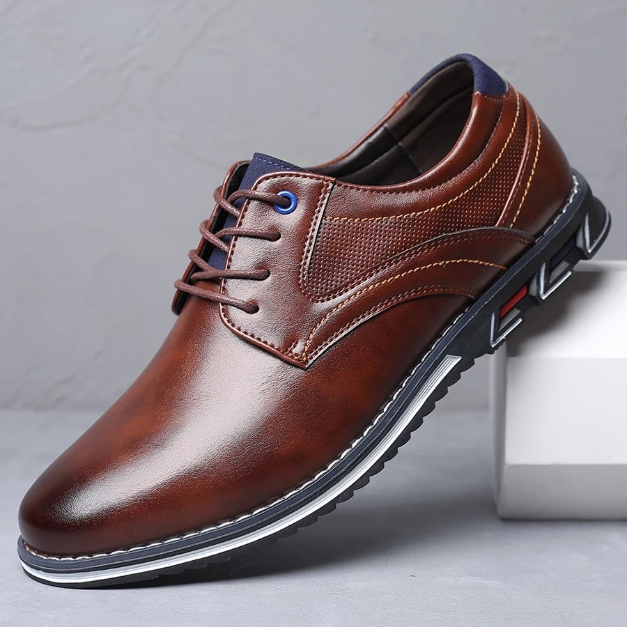 Fancy Oxford chaussures en cuir-Luckweek