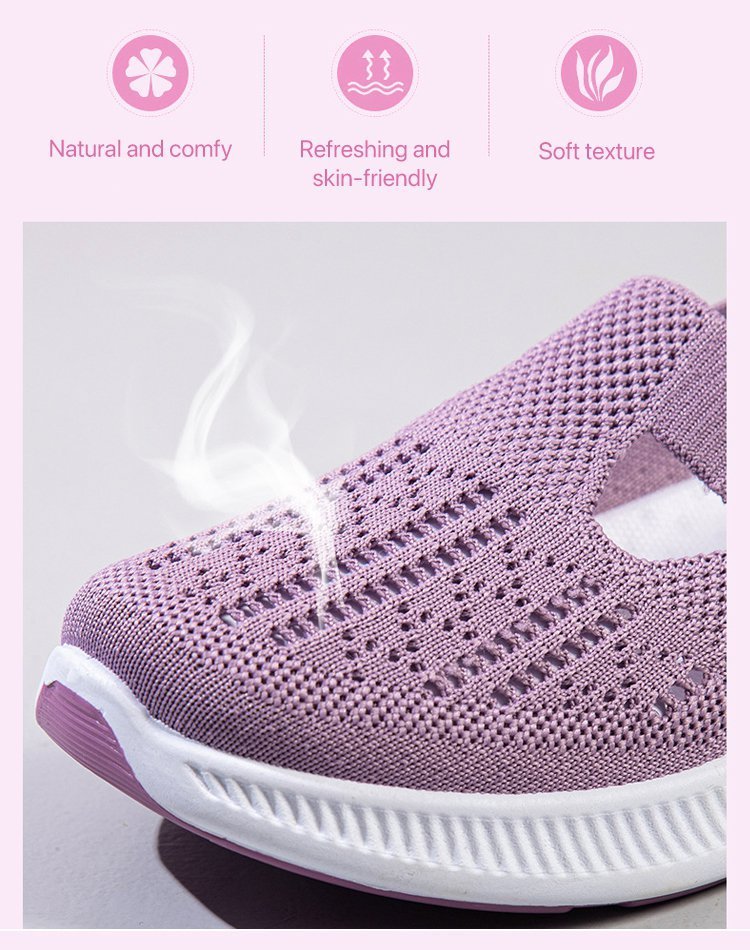 Baskets Confortable Femme,Orthopédiques De Randonnée En Plein Air Évidées Pour Femmes-Luckweek