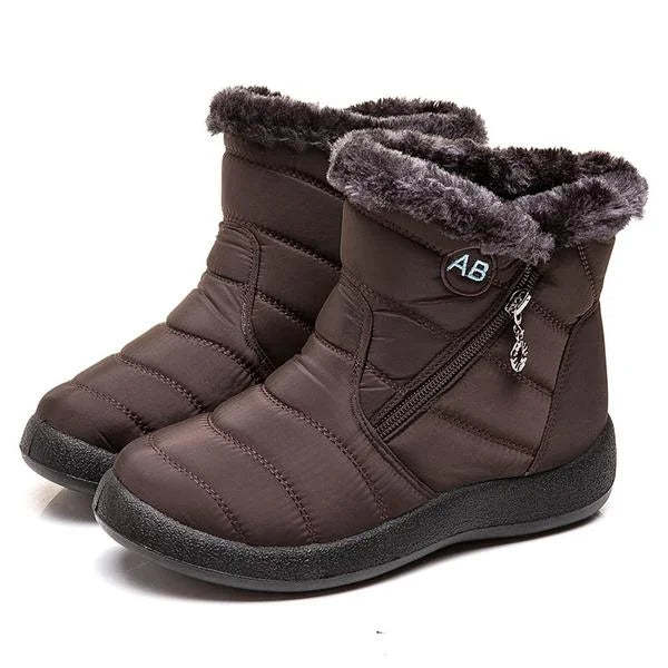 Bottes hautes doublées et imperméables pour l'hiver-Luckweek
