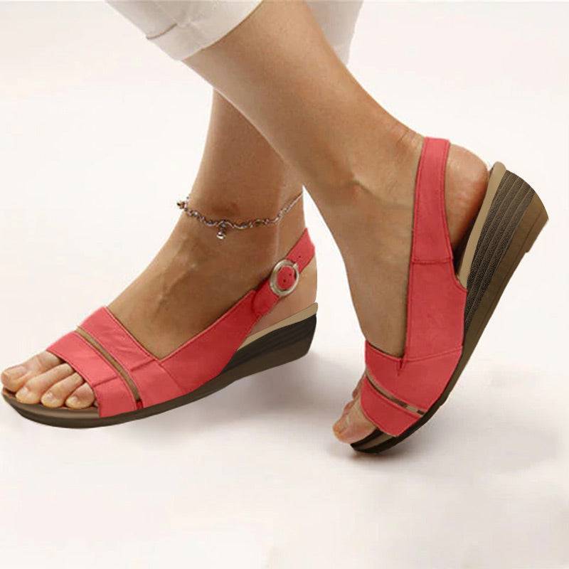 Sandales Orthopédiques Comfy Wedge Double Strap-Luckweek
