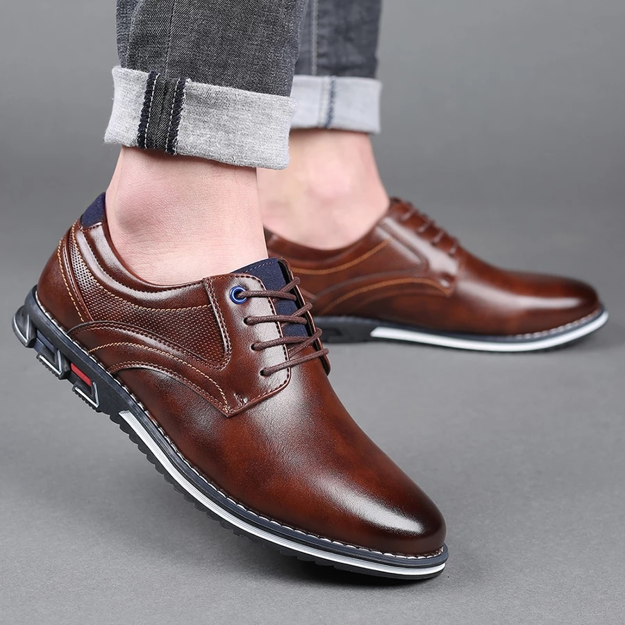 Fancy Oxford chaussures en cuir-Luckweek