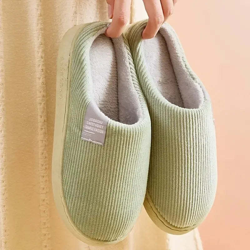 Pantoufles d'hiver chaudes en peluche-Luckweek