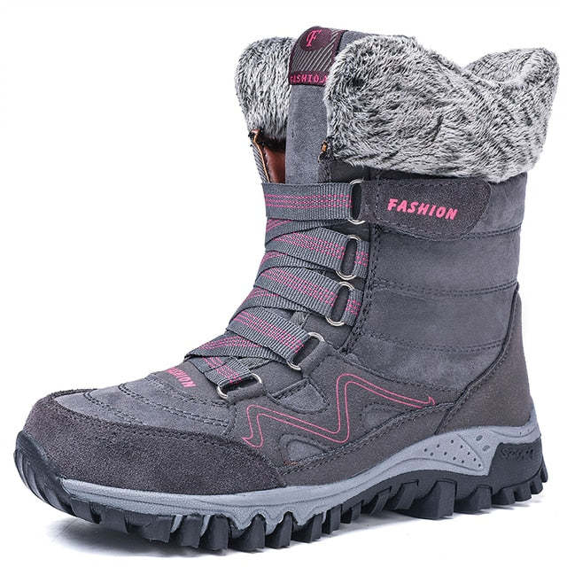 Bottes de Neige d'hiver for Femmes Chaussures mi-Mollet Chaudes