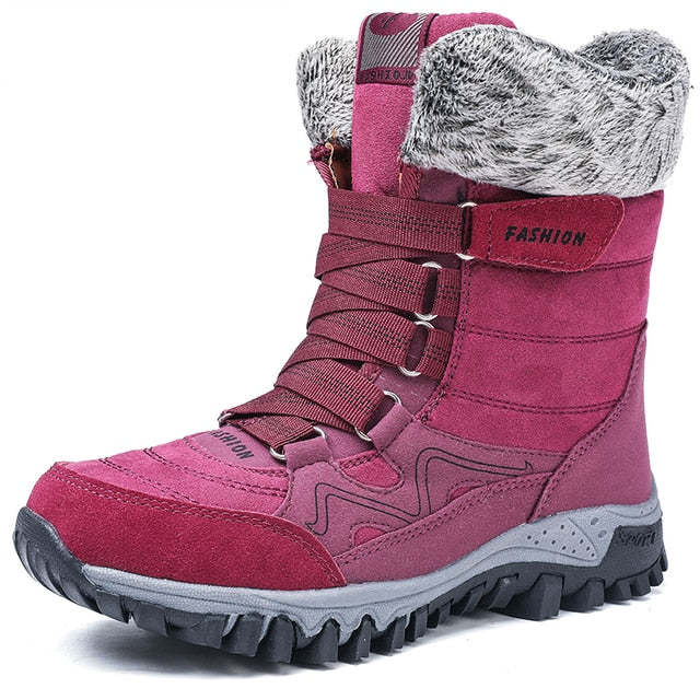 Bottes de Neige d'hiver for Femmes Chaussures mi-Mollet Chaudes