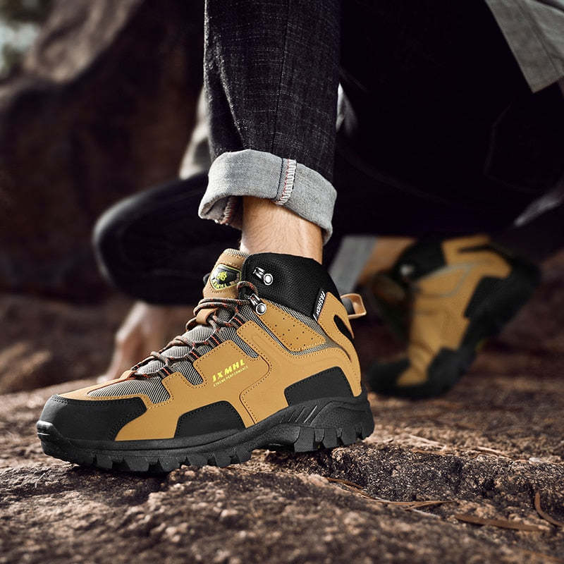 Chaussures hautes de randonnée d'escalade en montagne et de travail en plein air-Luckweek