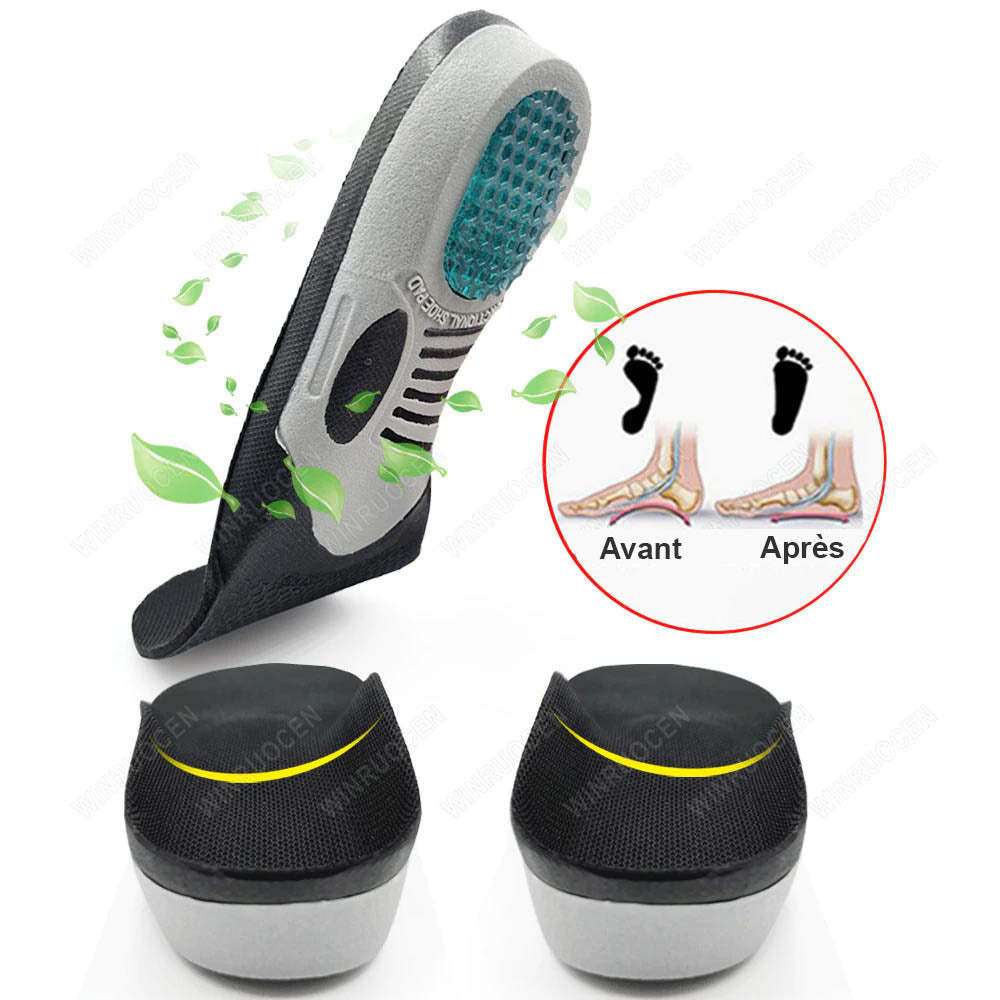Semelles orthopédiques Premium en Gel 3D pour la fasciite plantaire-Luckweek