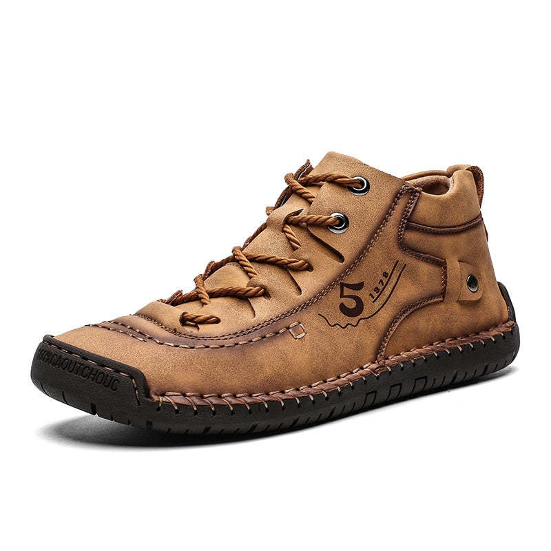 Mocassins d'hiver en cuir pour hommes décontractées et confortables-Luckweek