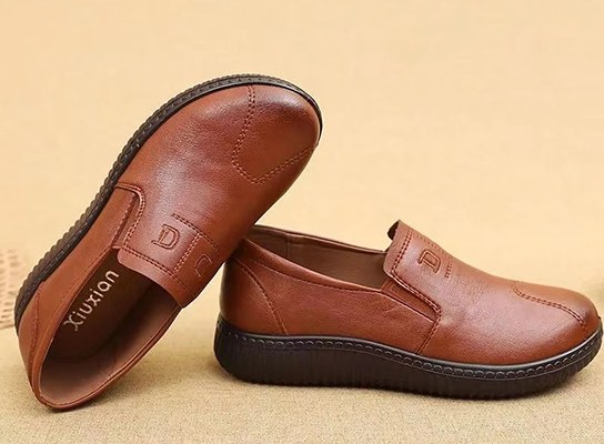 Chaussures Larges En Cuir Véritable Chaussures Décontractées Pour Femmes