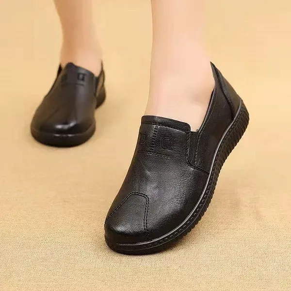 Chaussures Larges En Cuir Véritable Chaussures Décontractées Pour Femm
