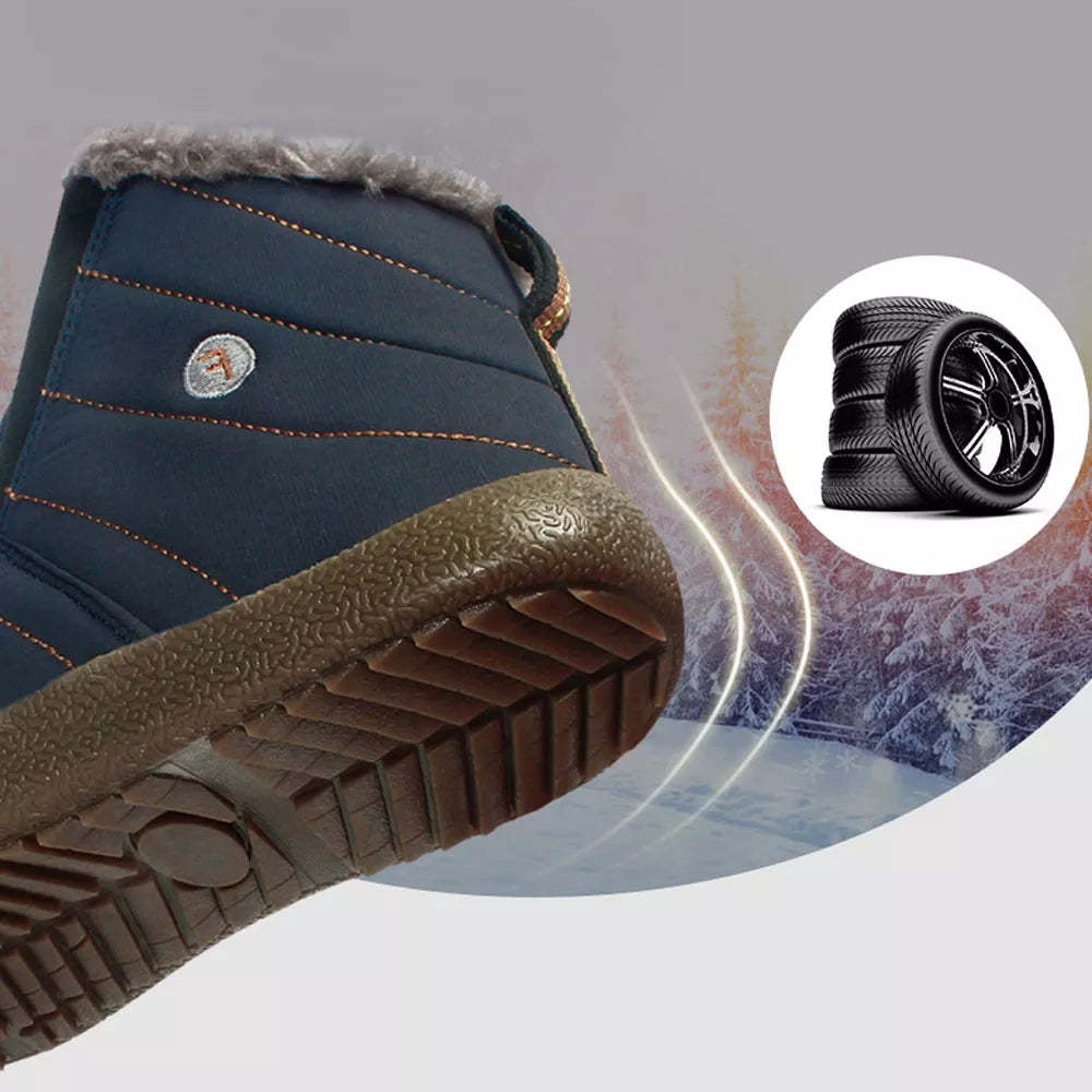 Bottes de neige chaudes tout-en-un en peluche-Luckweek