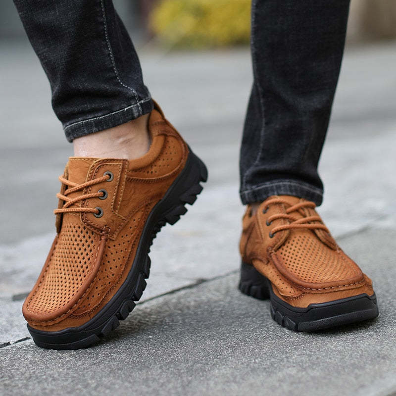 Chaussures d'été en cuir pour Hommes-Luckweek