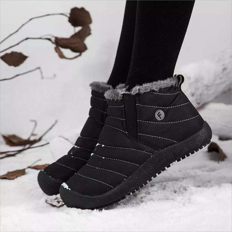 Bottes de neige chaudes tout-en-un en peluche-Luckweek