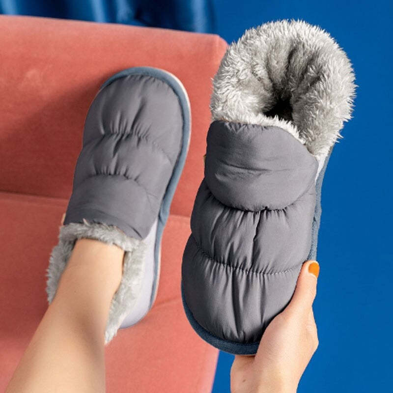 Pantoufles d'hiver en peluche-Luckweek