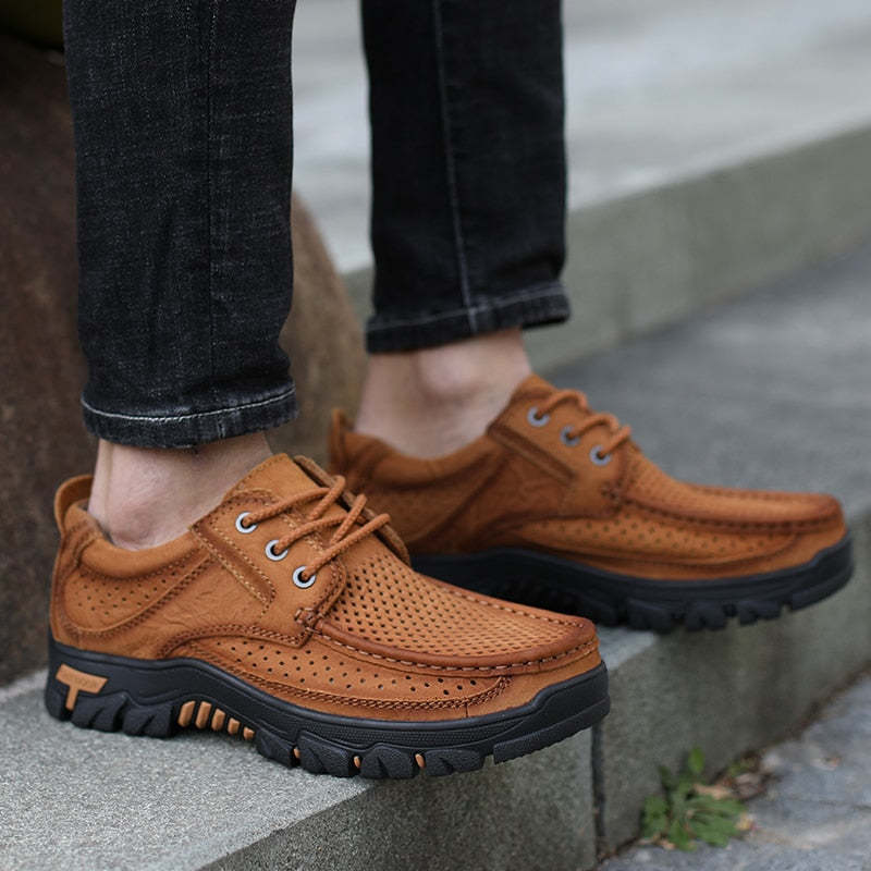 Chaussures d'été en cuir pour Hommes-Luckweek