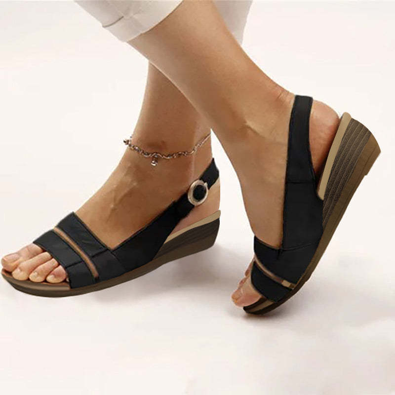 Sandales Orthopédiques Comfy Wedge Double Strap-Luckweek