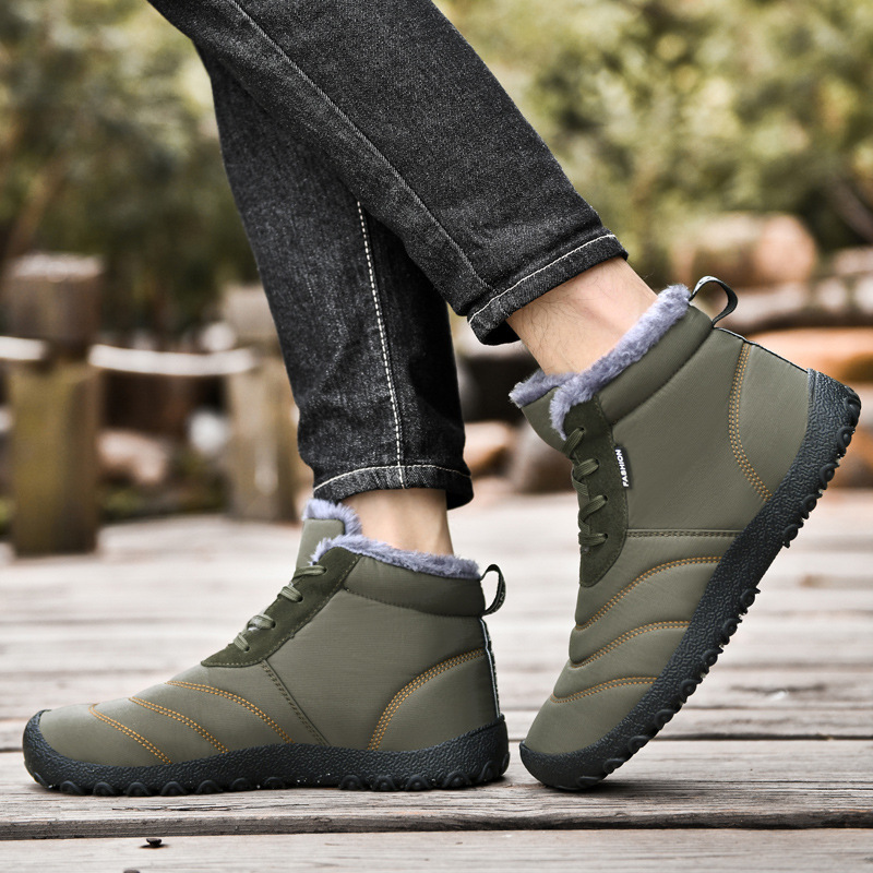 Bottes de neige d'hiver pour hommes Super chaudes; Bottes d'alpinisme pour hommes Chaussures de sport de moto en plein air pour homme-Luckweek