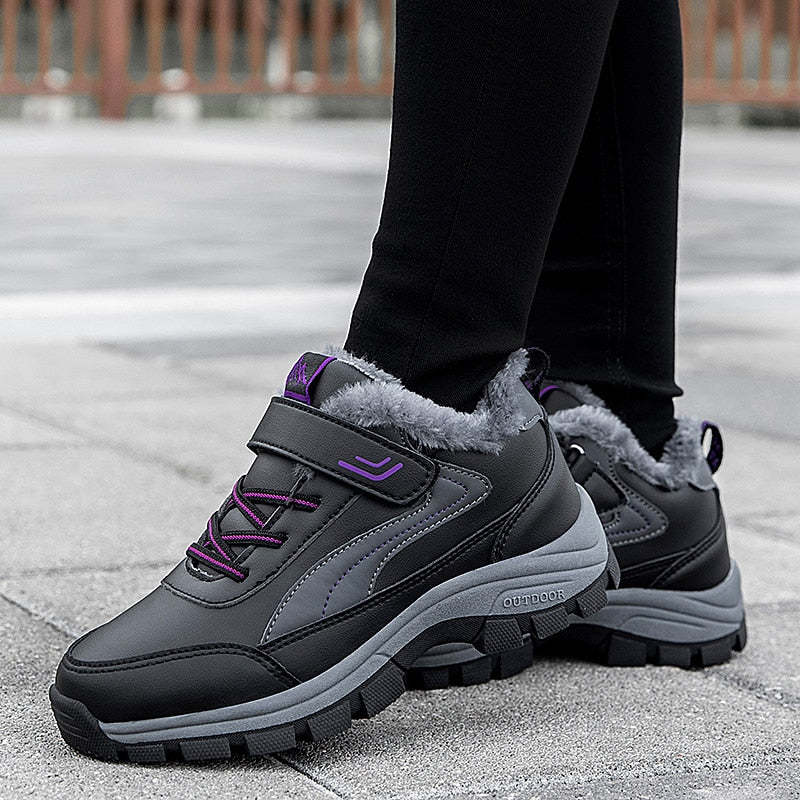 Bottines de neige imperméables en fourrure chaude-Luckweek