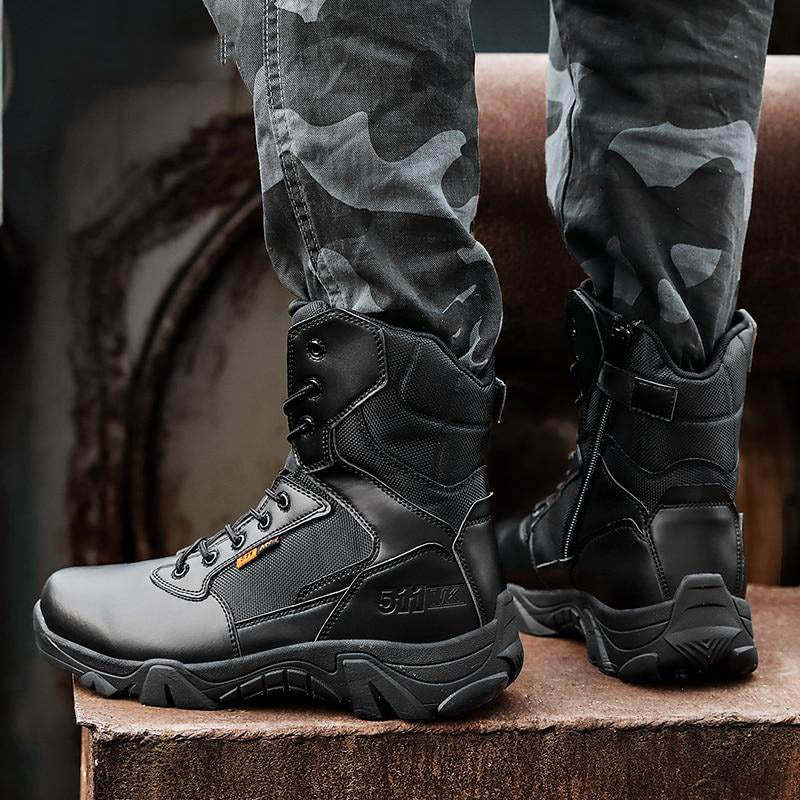 Bottes de style militaire haute qualité-Luckweek