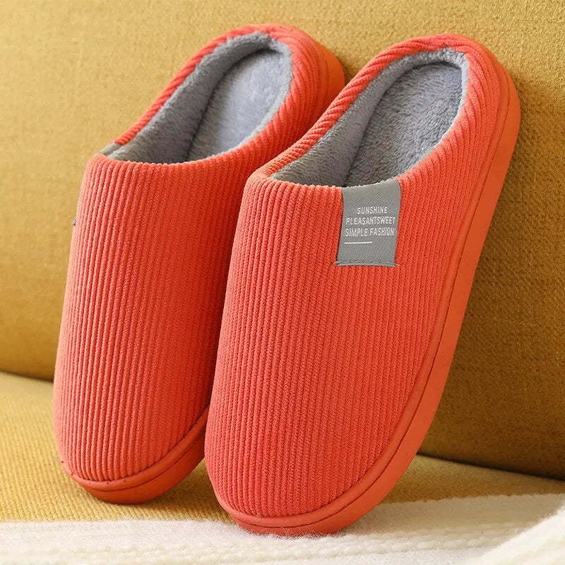Pantoufles d'hiver chaudes en peluche-Luckweek