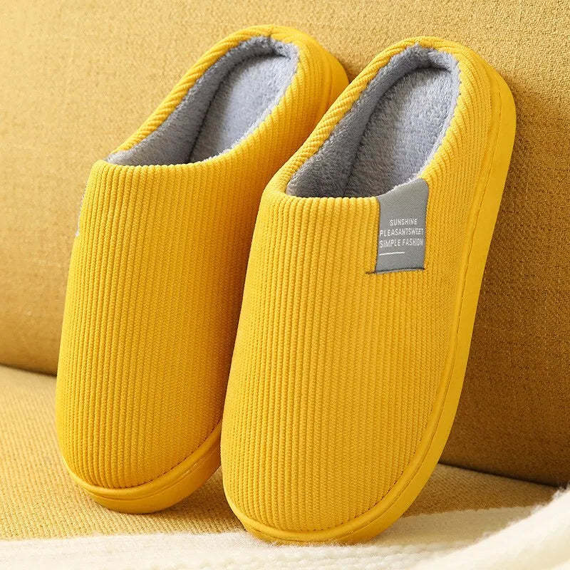 Pantoufles d'hiver chaudes en peluche-Luckweek
