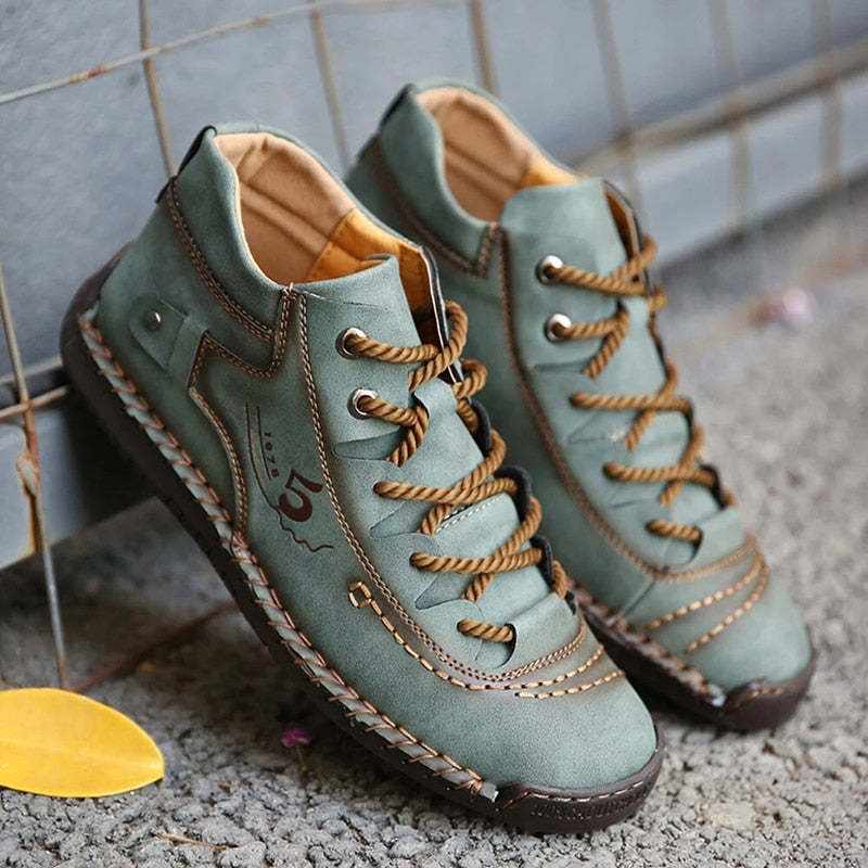 Mocassins d'hiver en cuir pour hommes décontractées et confortables-Luckweek