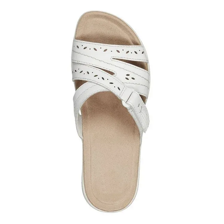 Chaussures orthopédiques de soutien de la voûte plantaire en cuir souple