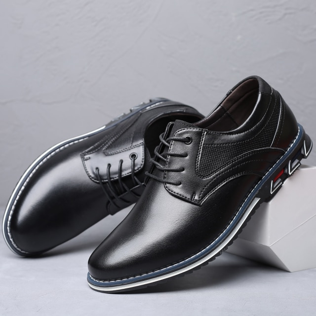 Fancy Oxford chaussures en cuir-Luckweek