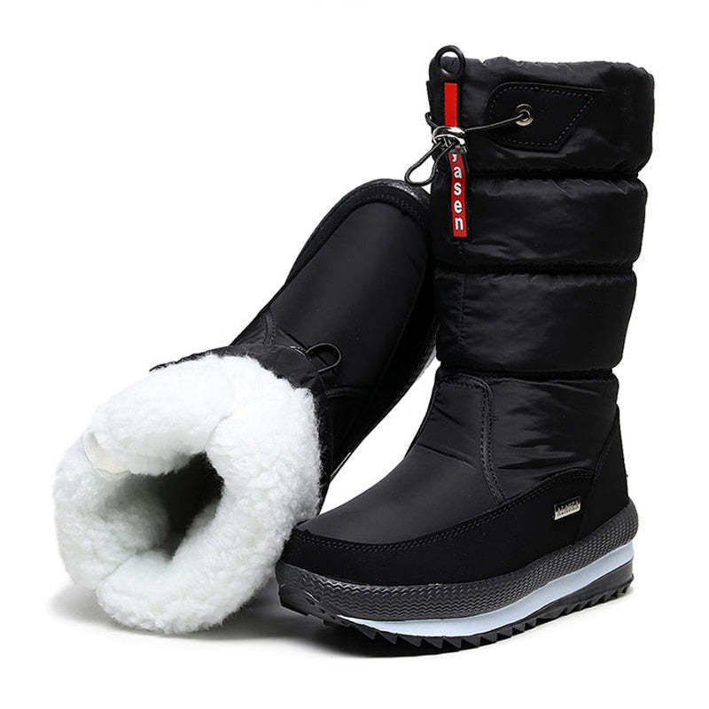 Bottes épaisses de neige imperméables et antidérapantes-Luckweek