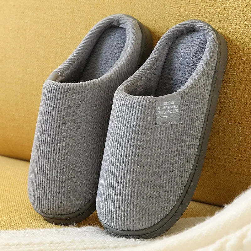 Pantoufles d'hiver chaudes en peluche-Luckweek
