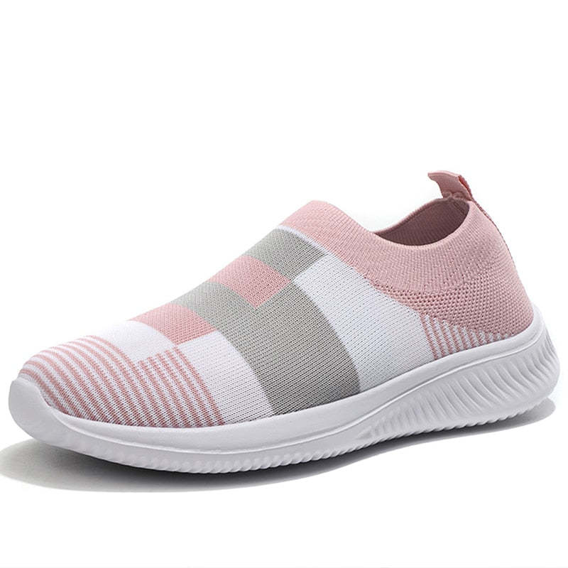 Baskets Souples Tricotées de Couleurs pour Femme-Luckweek