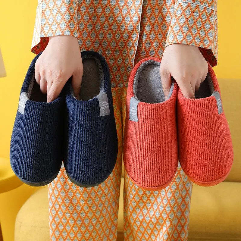 Pantoufles d'hiver chaudes en peluche-Luckweek