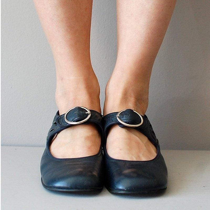 Mary Janes été talon bas Vintage femmes chaussures