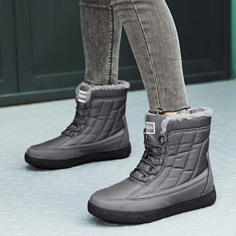 Bottes de neige décontractées en velours pour l'hiver-Luckweek