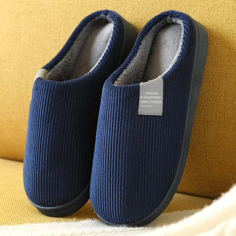 Pantoufles d'hiver chaudes en peluche-Luckweek