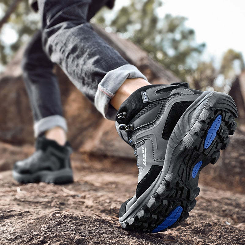 Chaussures hautes de randonnée d'escalade en montagne et de travail en plein air-Luckweek
