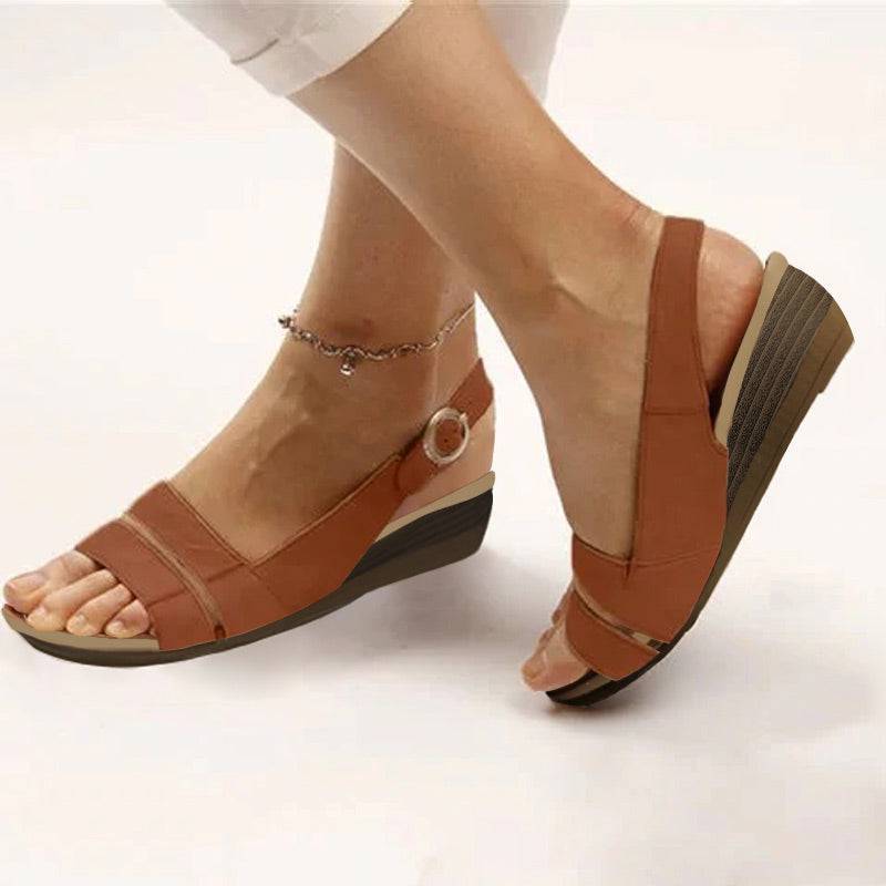 Sandales Orthopédiques Comfy Wedge Double Strap-Luckweek