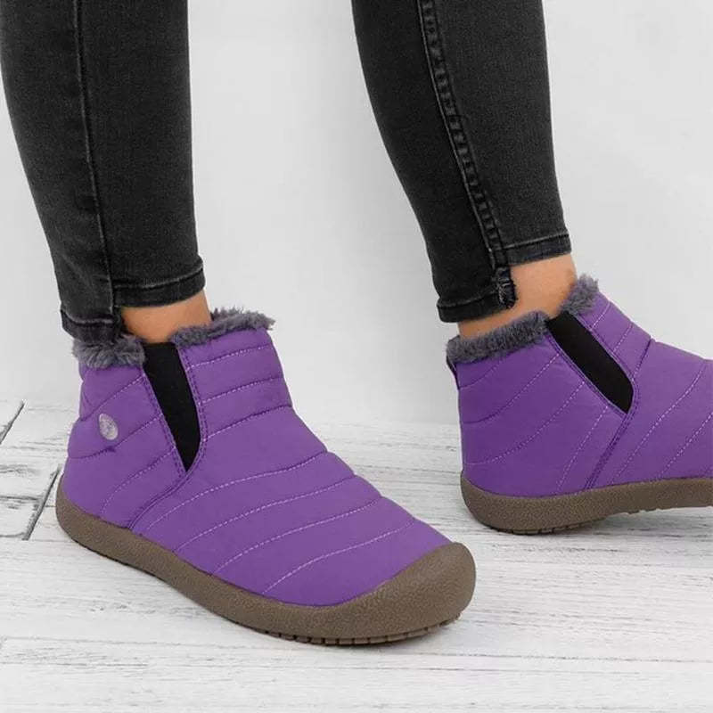 Bottes de neige chaudes tout-en-un en peluche-Luckweek